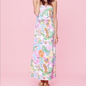 Lilly Pulitzer strapless long summer maxi